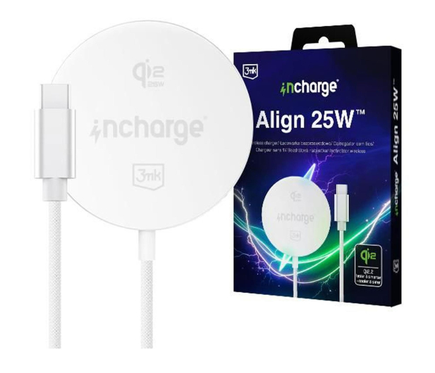 3mk incharge Align Qi2.,2 25W for Apple White - 1507944 - zdjęcie